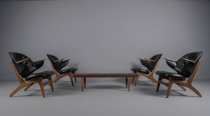 Model 33 Easy Chairs by Carl Edward Matthes, 1950s, Set of 4-KQB-1421641