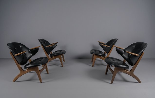 Model 33 Easy Chairs by Carl Edward Matthes, 1950s, Set of 4-KQB-1421641