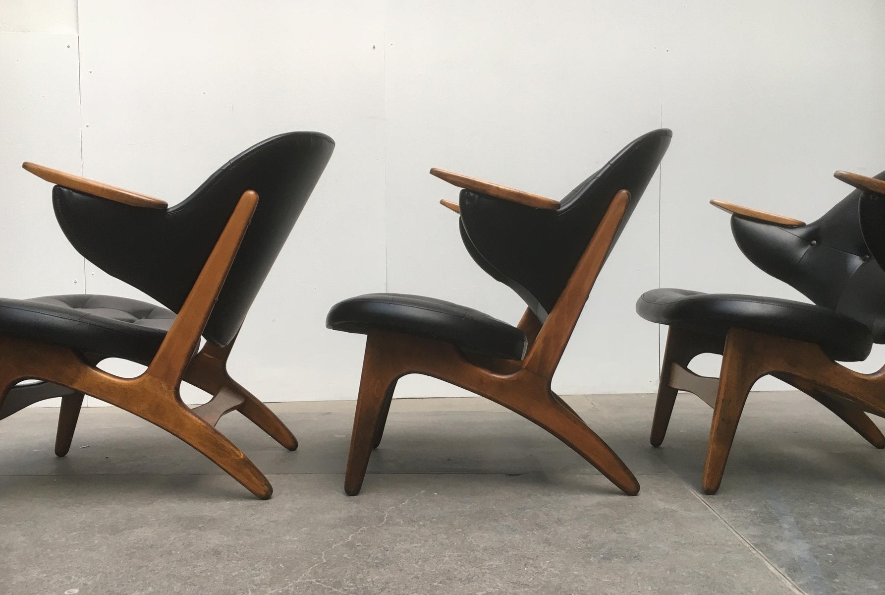 Model 33 Lounge Chairs by Carl Edward Matthes, 1950s, Set of 4