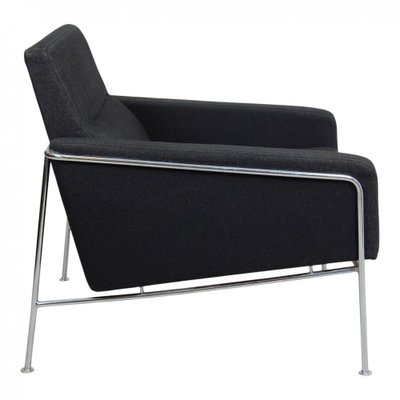 Model 3301 Airport Chair in Grey Fabric by Arne Jacobsen for Fritz Hansen, 1980s-MTD-1400604