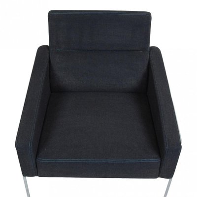 Model 3301 Airport Chair in Grey Fabric by Arne Jacobsen for Fritz Hansen, 1980s-MTD-1400604