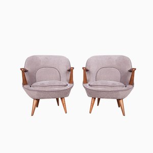 Model 345 Armchairs by J. Jędrychowicz & K. Racinowski for Poznan Furniture Factory, 1950s, Set of 2-NIT-784623