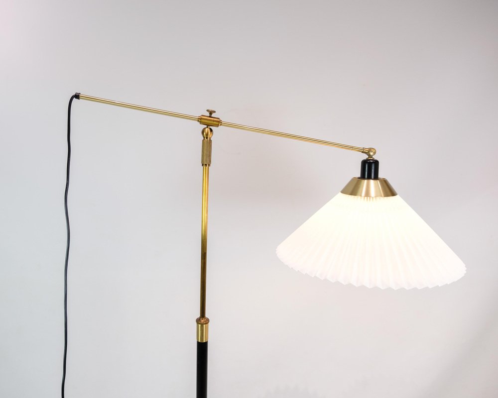 Model 349 Floor Lamp in Brass attributed to Le Klint, 1970s