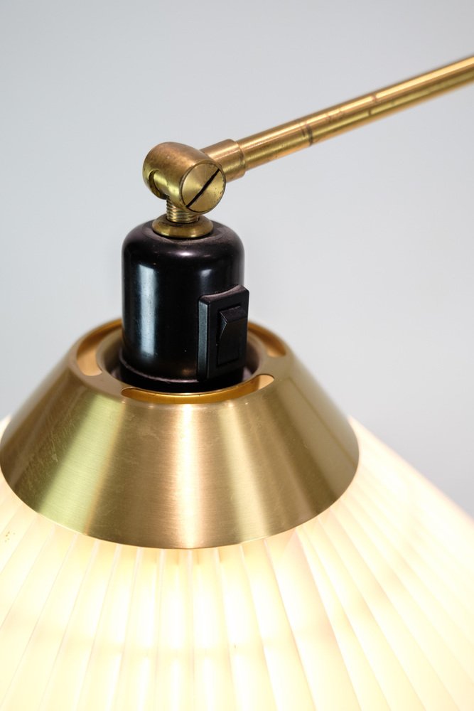 Model 349 Floor Lamp in Brass attributed to Le Klint, 1970s