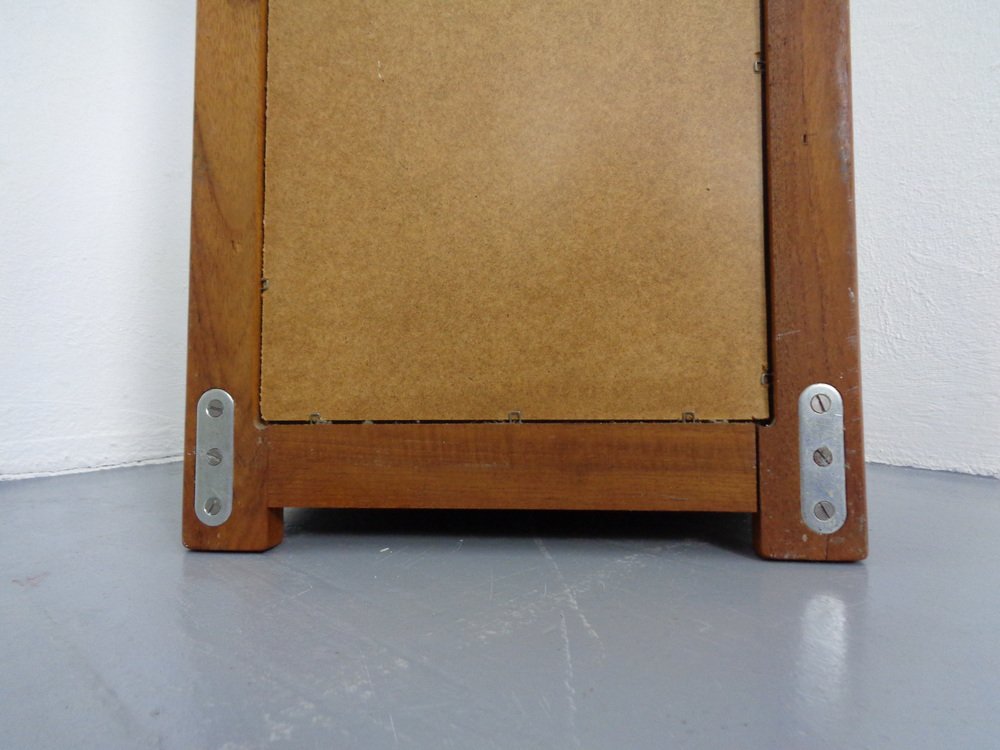 Model 404 Teak Mirror with Tray by Aksel Kjersgaard for Odder Møbler, Denmark, 1960s