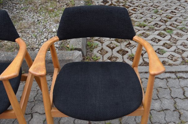 Model 411 Armchair by Hartmut Lohmeyer for Wilkhahn, 1950s, Set of 4-UF-1374412