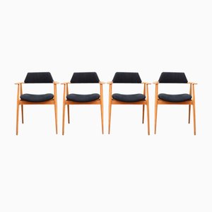 Model 411 Armchair by Hartmut Lohmeyer for Wilkhahn, 1950s, Set of 4-UF-1374412