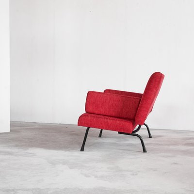 Model 447 Sofa in Red Fabric attributed to Wim Rietveld for Gispen, 1950s-LPQ-1750922