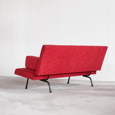 Model 447 Sofa in Red Fabric attributed to Wim Rietveld for Gispen, 1950s-LPQ-1750922