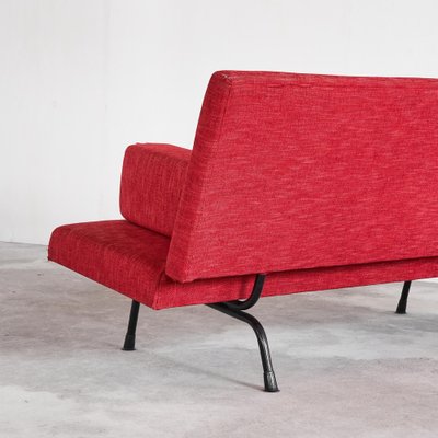 Model 447 Sofa in Red Fabric attributed to Wim Rietveld for Gispen, 1950s-LPQ-1750922