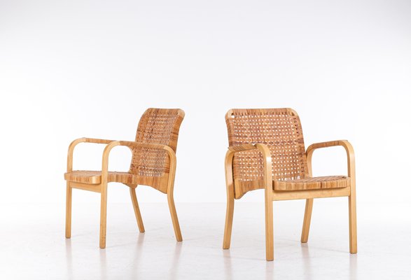 Model 45 Armchairs attributed to Alvar Aalto for Artek, 1970s, Set of 2-QU-1759790