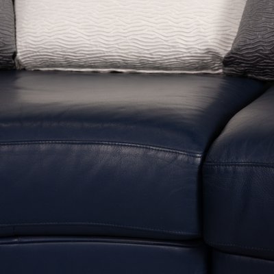 Model 4500 Corner Sofa in Dark Blue Leather from Rolf Benz-RQW-1748345