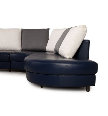 Model 4500 Corner Sofa in Dark Blue Leather from Rolf Benz-RQW-1748345