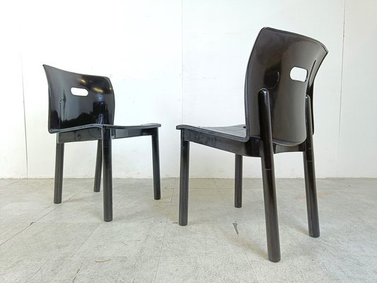 Model 4870 Dining Chairs by Anna Castelli Ferrieri for Kartell, 1980s, Set of 4-IRH-1761124