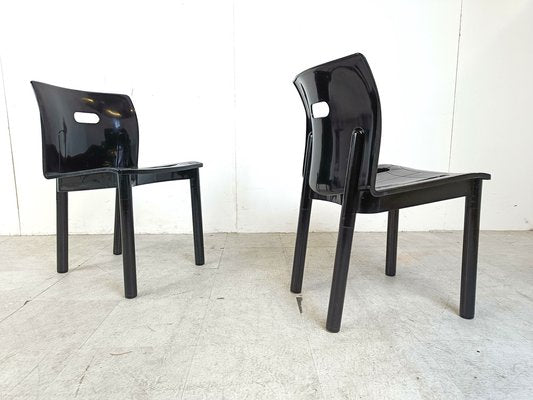 Model 4870 Dining Chairs by Anna Castelli Ferrieri for Kartell, 1980s, Set of 4-IRH-1761124