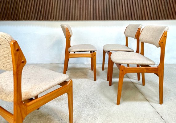 Model 49 Dining Chairs in Teak by Erik Buch for O.D. Møbler, Denmark, 1960s, Set of 4-JP-1374895