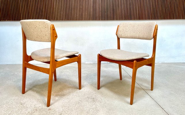 Model 49 Dining Chairs in Teak by Erik Buch for O.D. Møbler, Denmark, 1960s, Set of 4-JP-1374895