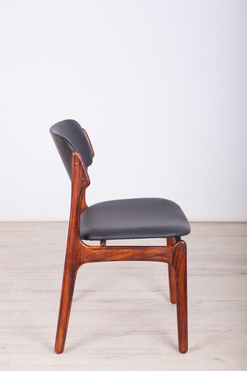 Model 49 Rosewood Dining Chairs by Erik Buch for Oddense Maskinsnedkeri / O.D. Møbler, 1960s, Set of 6