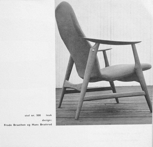 Model 500 Lounge Chair by Braathen & Brattrud for Dokka Möbler, 1958