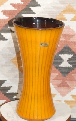 Model 5039-30 Orange Striped Ceramic Vase from Carstens Tönnieshof, 1970s-AFE-1424974