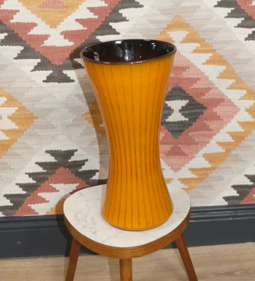 Model 5039-30 Orange Striped Ceramic Vase from Carstens Tönnieshof, 1970s-AFE-1424974