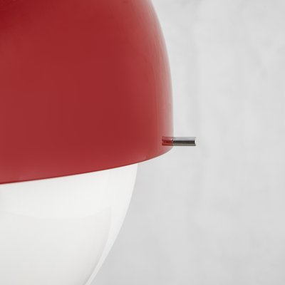 Model 5055 Red Metal Ground Lamp with Ups and Down System by Luigi Bandini Buti for Kartell-FWM-1355348