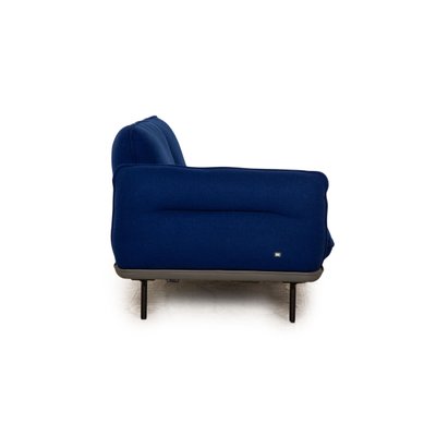 Model 515 Addit 2-Seater Sofa in Blue Fabric and Leather from Rolf Benz-RQW-1748138