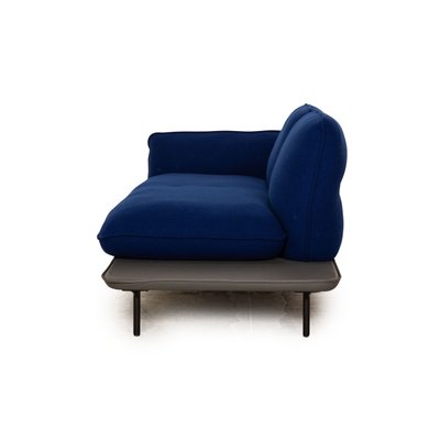 Model 515 Addit 2-Seater Sofa in Blue Fabric and Leather from Rolf Benz-RQW-1748138