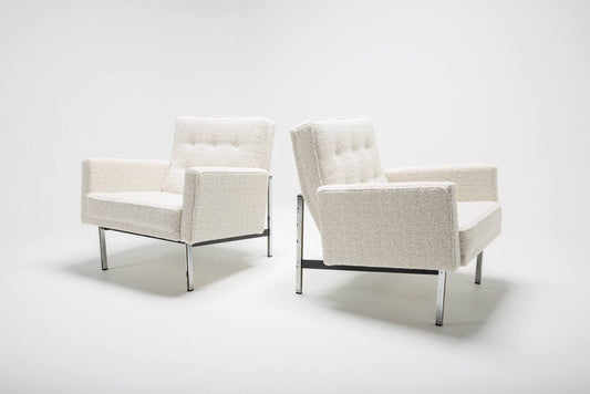 Model 55 Parallel Bar Armchairs attributed to Florence Knoll Bassett for Knoll Inc. / Knoll International, 1960s, Set of 2