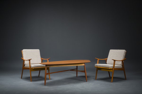 Model 563 Chairs by Fredrik Kayser for Vatne Lenestolfabrikk, Norway, 1960s, Set of 2-ZZH-1721065