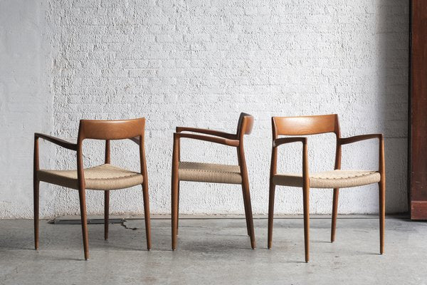 Model 57 Dining Chairs by Niels O. Moller for J.L. Møllers, Denmark, 1960s, Set of 4-GNT-1815234