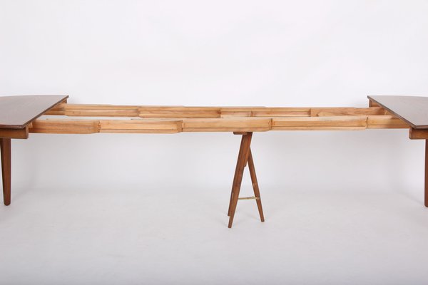 Model 62 Round Dining Table by Henning Kjærnulf for Sorø Stolefabrik, 1960s-DQ-1386135