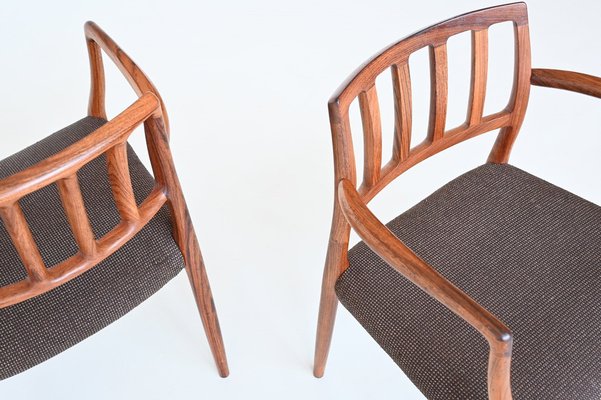 Model 66 Armchairs in Rosewood by Niels Otto Møller for J.L. Møllers, 1970s, Set of 4-BXV-1791751