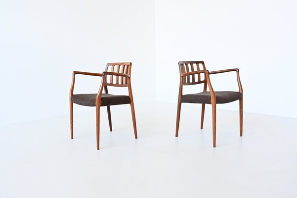 Model 66 Armchairs in Rosewood by Niels Otto Møller for J.L. Møllers, 1970s, Set of 4-BXV-1791751