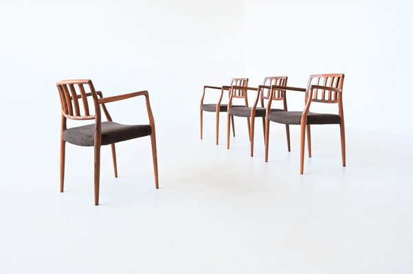 Model 66 Armchairs in Rosewood by Niels Otto Møller for J.L. Møllers, 1970s, Set of 4-BXV-1791751