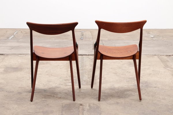 Model 71 Dining Chairs by Arne Hovmand Olsen for Mogens Kold, 1960s, Set of 8-EZZ-1783328