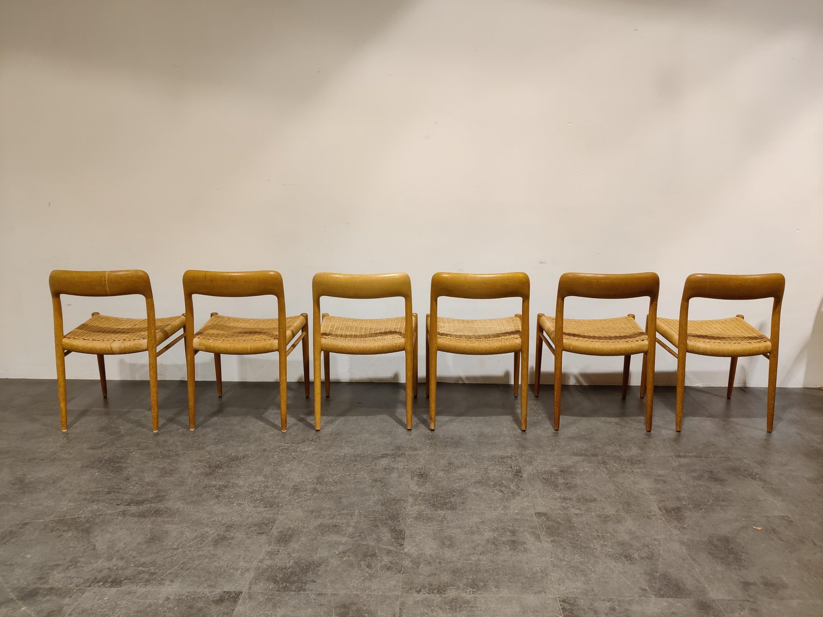 Model 75 Dining Chairs by Niels Otto Moller, 1960s, Set of 6