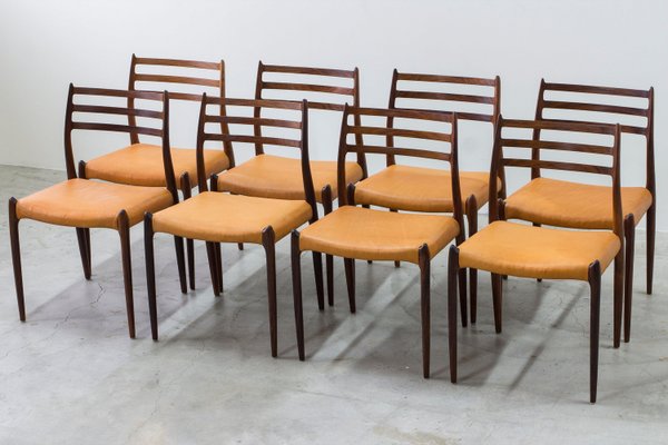 Model 78 Dining Chairs by Niels O. Møller, 1950s, Set of 8-KO-2024164