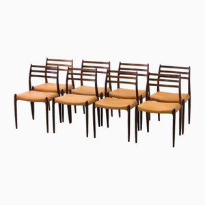 Model 78 Dining Chairs by Niels O. Møller, 1950s, Set of 8-KO-2024164