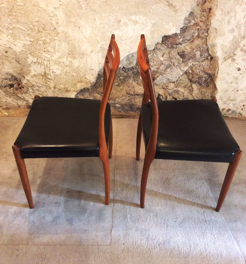 Model 78 Dining Chairs in the style of Moller by Niels Otto N. O. Møller, 1960s, Set of 3