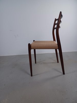 Model 78 Rosewood Dining Chair with Papercord from J.L. Møllers, 1960s-VVO-1973820