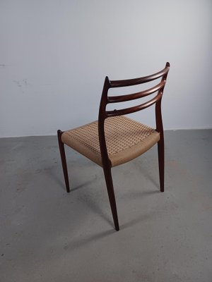 Model 78 Rosewood Dining Chair with Papercord from J.L. Møllers, 1960s-VVO-1973820