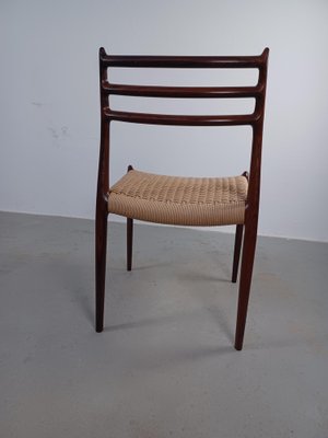 Model 78 Rosewood Dining Chair with Papercord from J.L. Møllers, 1960s-VVO-1973820