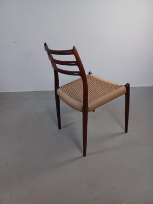 Model 78 Rosewood Dining Chair with Papercord from J.L. Møllers, 1960s-VVO-1973820