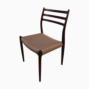 Model 78 Rosewood Dining Chair with Papercord from J.L. Møllers, 1960s-VVO-1973820