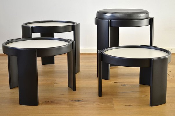 Model 780 Nesting Tables by Gianfranco Frattini for Cassina, 1960s, Set of 4-OV-783366