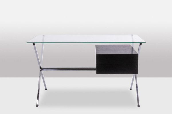 Model 80 Desk in Chromed Steel and Glass by Franco Albini, 1949-CEJ-1812120