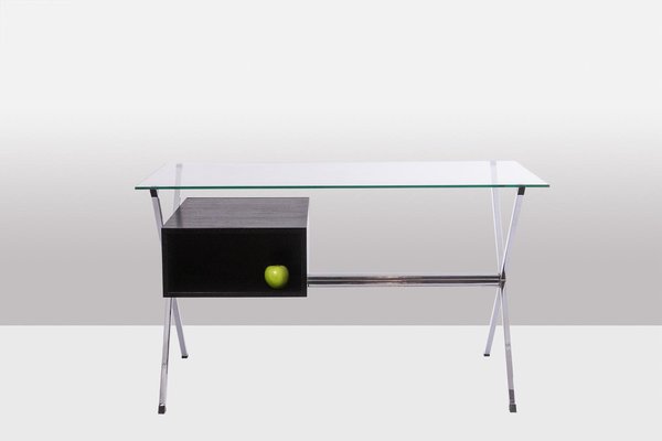 Model 80 Desk in Chromed Steel and Glass by Franco Albini, 1949-CEJ-1812120