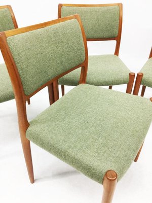 Model 80 Dining Chairs by Niels Otto Møller for J. L. Møller-Højbjerg, Denmark, Set of 4-UCH-1224467