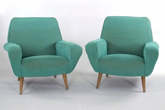 Model 830 Lounge Chairs by Gianfranco Frattini for Cassina, 1950s, Set of 2